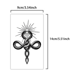 Due <span class=keywords><strong>serpenti</strong></span> intrecciati tatuaggio temporaneo Semi permanente tatuaggio impermeabile per 2 settimane realistico tatuaggio a base di erbe per il corpo del braccio - Product Image 2