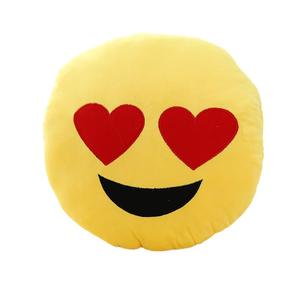 Emoticon grazioso cuscino rotondo bella forma rotonda e 100% PP cotone materiale personalizzato peluche whatsapp emojing cuscini