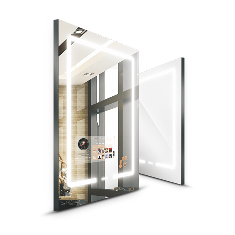 Зеркало-антизапотеватель Vercon для ванной комнаты, уборной, светодиодной подсветкой и сенсорным экраном