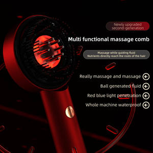 Sisir Minyak Rambut Elektrik dengan Pemanas, Alat Pijat Kulit Kepala, Sikat Elektrik dengan Lampu Merah untuk Pertumbuhan Rambut - Product Image 2
