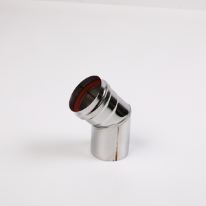 Tuyau en T pour poêle à granulés de 80 mm, 90 ° /45 °   Tuyau de ventilation de cheminée en acier inoxydable à paroi simple pour <span class=keywords><strong>coude</strong></span> - Product Image 5