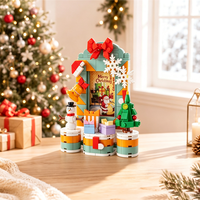 268 pièces de blocs de construction pour cadre photo de Noël, briques Père Noël et bonhomme de neige, cadeau de Noël pour enfants, décoration murale de bureau, jouets de Noël pour enfants