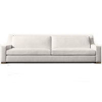 Canapé en tissu moderne et luxueux, minimaliste, grand canapé rembourré 3/4 places, assise profonde, canapé de salon pour villa et hôtel