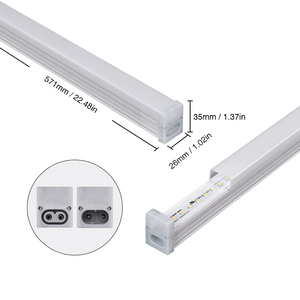 Nhà bếp truy cập tủ quần áo <span class=keywords><strong>LED</strong></span> dưới tủ chiếu sáng 60cm 2ft 7W 110V 3cct Dimmable có thể kết nối <span class=keywords><strong>Led</strong></span> tuyến tính Closet đèn với chúng tôi cắm - Product Image 4