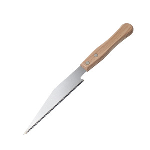 Scie à main à lame fixe 24 Tpi, outil de coupe du bois avec manche en bois pour le bricolage et le travail du bois - Product Image 1