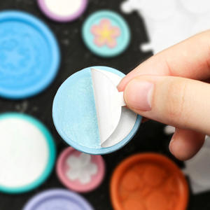 25 milímetros auto-adesivo redondo duplo lados fita branca adesivos para cera selo - Product Image 5