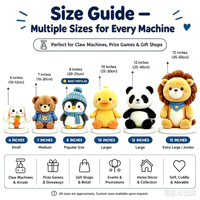 Plus de 9000 modèles Nouvelle Arrivée Peluche Mignonne de 8 Pouces, Jouet Doux pour Machine à Pinces, Vente en Gros, Cadeau Enfant Très Demandé