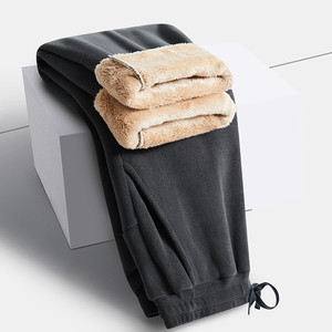 ANSZKTN <span class=keywords><strong>laine</strong></span> de chameau épaisse <span class=keywords><strong>et</strong></span> polaire hiver hommes décontracté femmes sport agneau polaire maison extérieur <span class=keywords><strong>pantalon</strong></span> thermique - Product Image 3
