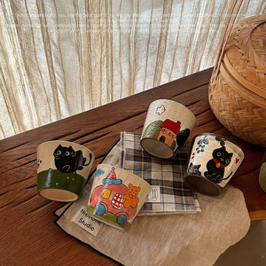 Taza de Leche de Cerámica, Linda Taza de Café para el Desayuno, Taza de Agua para Parejas, Taza de Porcelana para Uso Diario Personal - Product Image 6