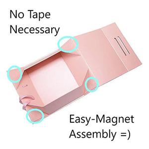 Custom Logo Luxury Cardboard Packaging Collapsible Folding Magnetic Gift Box With Ribbon for <b>Clothes</b> - Product Image 4