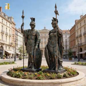 Statue de guerrier en résine et fibre de verre sur mesure grandeur nature RELONG, style européen pour jardin de villa extérieur - Product Image 5