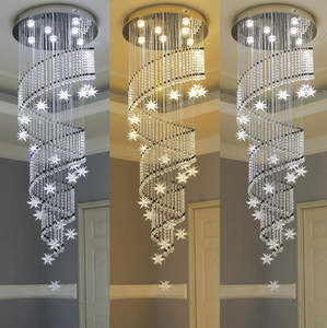 Lámpara colgante larga de estilo especial, escalera de edificio dúplex, Araña de cristal personalizada - Product Image 4