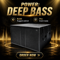Thinuna L-218B Dual 18 Inch Subwoofer Profesional Array Speaker Lantai 4 Ohm 1600W Sistem Suara