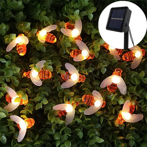 À Énergie solaire Blanc Chaud D'abeille Guirlande Lumineuse pour Cour Jardin Extérieur Jardin Paysage Décor - Product Image 1