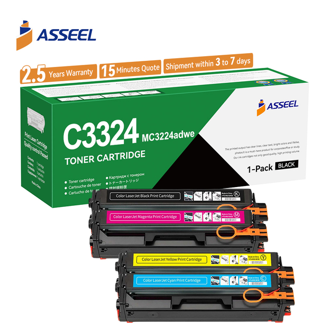 ASSEEL C3224 Compatible Laser Cartridge  for lexmark C3224dw C3326dw C3426dw Toner Cartridge Color Printer Cartucho Impresora