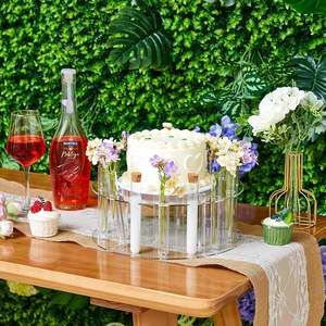 Étagère de rangement en acrylique faite à la main avec support de présentation de gâteaux surélevé pour bureau - Product Image 4