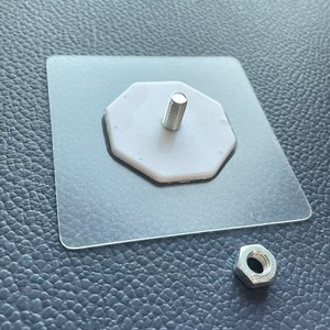 Heavy Duty <b>Adhesive</b> Screw M8 10cm Transparent Pad Wall Mounting <b>Hook</b> Single <b>Hook</b> PVC Material 3-5kg Load Capacity - Product Image 3
