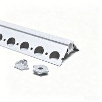 Profilé en aluminium encastré pour bande LED, qualité usine, avec diffuseur laiteux pour plafond, idéal pour les cloisons sèches