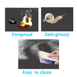 แผ่นรองเตาไฟซิลิโคนไฟเบอร์กลาสสองด้าน ขนาดใหญ่ 65 x 48 นิ้ว สำหรับครัวกลางแจ้ง ป้องกันหญ้าและเตาปิ้งย่าง - Product Image 2