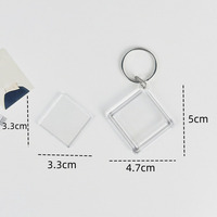 Cadeaux promotionnels en gros mignon porte-clés acrylique vierge personnalisé imprimé personnalisé logo de l'entreprise porte-clés en acrylique