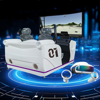 Simulateur de conduite automobile Shuoshiwang pour deux personnes avec écran LCD incurvé de 49 pouces et coque en fibre de verre pour l'équipement des écoles de conduite