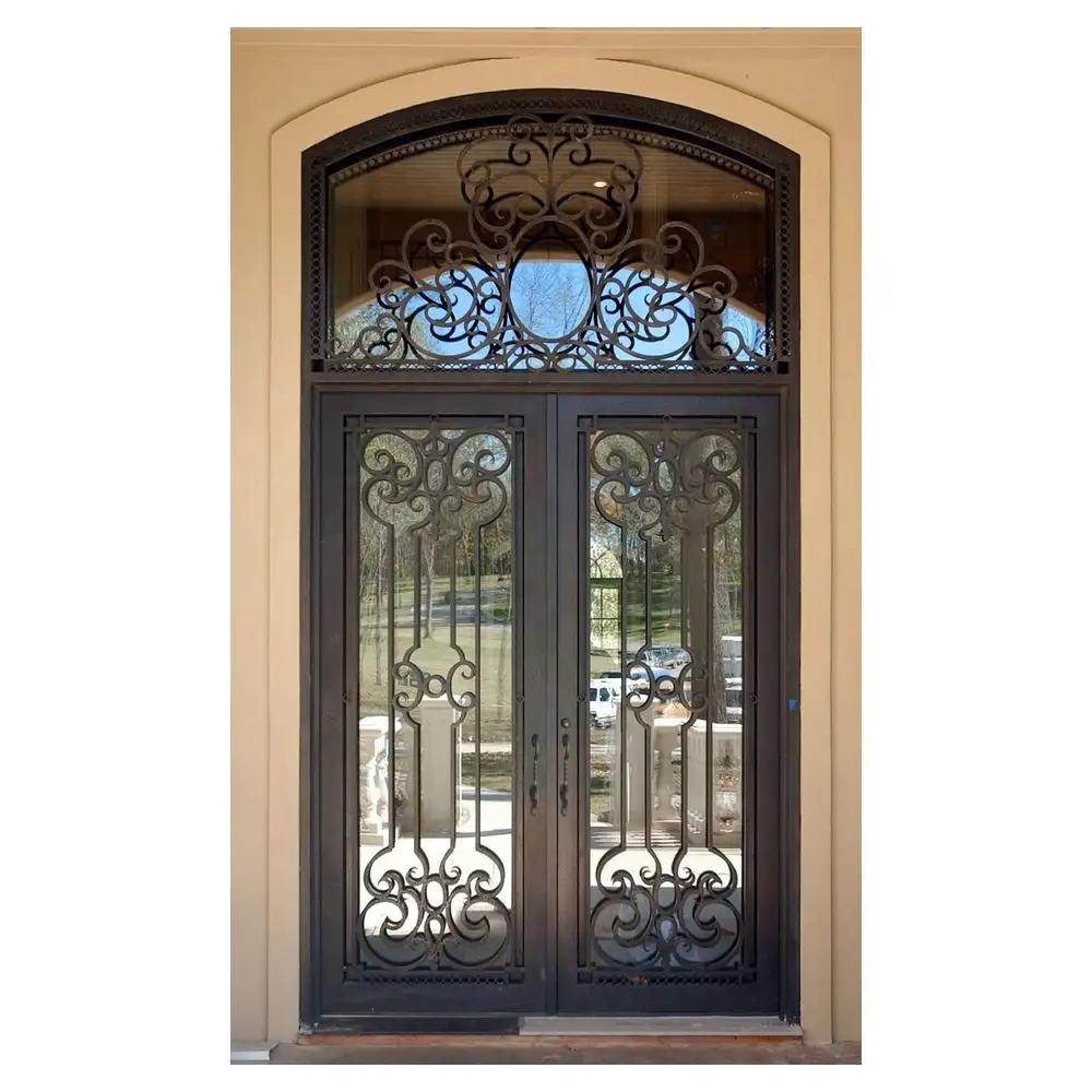 Puertas de hierro forjado, puertas de Puerta de Hierro, puerta corredera de foto, diseño de parrilla de hierro forjado
