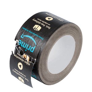 Writable Adhesive Fiber Custom logo Printed Black Prime Cable <strong>Binding</strong> Packing Packaging Water Free Kraft Paper <strong>Tape</strong> - Product Image 3