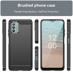 Funda Protectora para Teléfono Móvil <span class=keywords><strong>Nokia</strong></span> C300, Electrochapada, Resistente a Impactos, con Textura de Fibra de Carbono, TPU, Sin Soporte, Venta al Por Mayor - Product Image 2