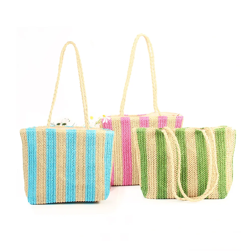 2024 Trending Summer products Beach Bag Straw Bag for Summer Beach Single-Shoulder Straw Bag