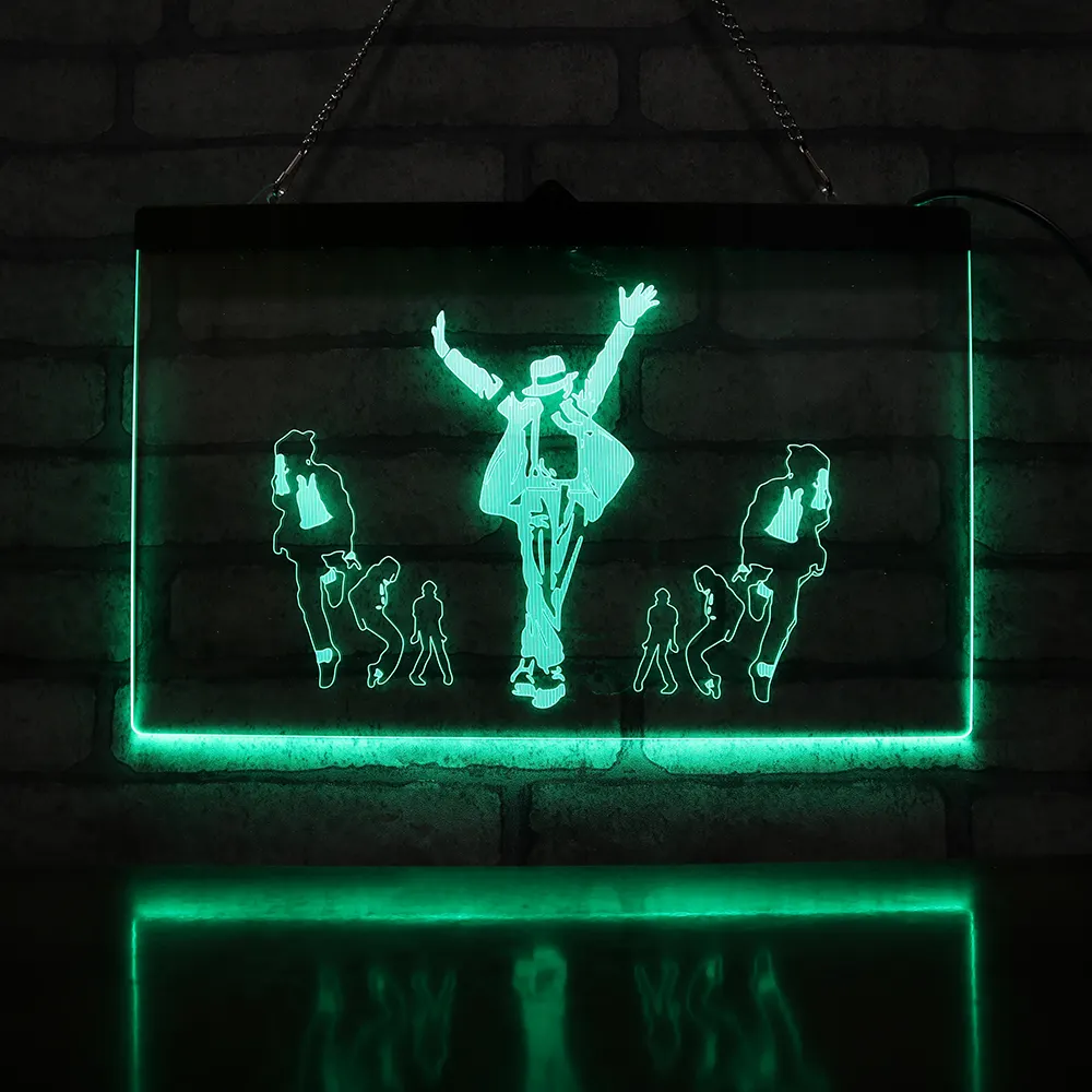 Michael Jackson bancing Bar segno di luce al Neon High Life RGB colore Led lampada Neon come segni per la decorazione della parete