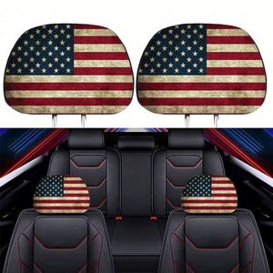 ปลอกหุ้มพนักพิงศีรษะรถยนต์คุณภาพสูงปี 2023 แบบกำหนดเอง ตกแต่งด้วยผ้าสแปนเด็กซ์ลายธงชาติเปอร์โตริโก อเมริกา สำหรับเบาะรถยนต์ - Product Image 2
