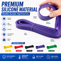 Bandas de Resistencia de Silicona Jinke, Lazo Largo de 208 cm, Resistentes, para Calistenia y Entrenamiento de Fuerza, Logotipo Personalizado, Venta al Por Mayor