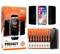 Protection d'écran 3D en verre trempé HD 9H anti-espion 360°, antistatique ESD et anti-traces de doigts pour iPhone 17 / 17 Pro