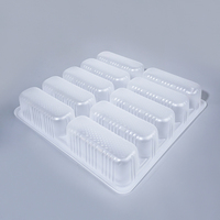 Barquette alimentaire translucide à 10 compartiments en PP pour raviolis, pâtisseries, aliments surgelés, jus, hamburgers, sushis, nouilles, gelées