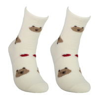 Chaussettes de sport jetables tricotées pour femmes, motif dessin animé, 20g polyester, usage quotidien décontracté, vente en gros, lot en vrac (corps/manchette)