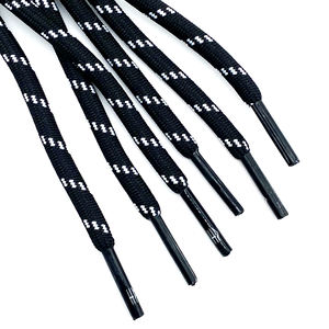 Factory Wholesale Custom <b>Drawstring</b> for Hoodies Cotton Drawcord with Metal Tip Aglet Polyester Rope Waxed Cord Finish <b>Shoes</b> - Product Image 6