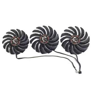 พัดลมระบายความร้อนสำหรับการ์ดวิดีโอเกม <span class=keywords><strong>MSI</strong></span> RTX <span class=keywords><strong>2080</strong></span> <span class=keywords><strong>2080</strong></span> 2080Ti PLD09210S12HH 3FAN ใหม่2070ซูเปอร์เกมเอ็กซ์ทรีโอ - Product Image 3