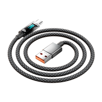 100W 5A LED Digital-Display Nylon-Ummanteltes Schnellladekabel USB-C zu USB-C für Smartphone Auto-Dashcam Großhandel OEM ODM