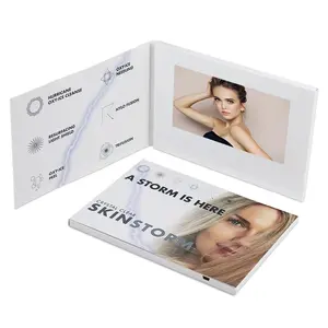 Customised 7 Inch Video Book Greeting Card Folder Digital Business Card Video Brochure LCD Screen Invitation Card