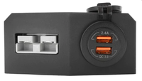 Carcasa de Montaje en Superficie Doble SB50A con Conector y Cargador USB Dual QC3.0 y Interruptor Táctil