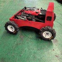 Cortadora de Césped a Gasolina con Control Remoto y Ruedas de 550 mm, Plataforma de Corte de 30-160 mm, con Opción de Motor EU5 EPA