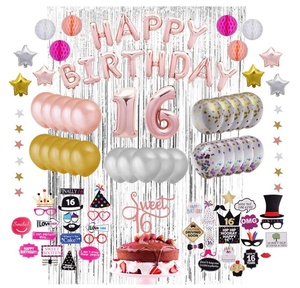 Decorazioni per Festa dei 16 Anni in Oro Rosa, Fascia 'Sweet 16', Decorazioni per <span class=keywords><strong>Torta</strong></span>, Palloncini per Ragazze - Product Image 6