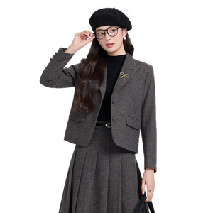 Wool Coat Women's Long Skirt Suit Formal Wear Autumn Winter 2025 Keep Warm Full Sleeve Woven Fabric - Product Image 4