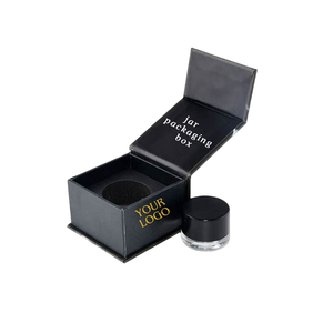 Boîte d'emballage rigide carrée noire avec logo personnalisé et insert en mousse pour usage cosmétique, fabriquée au Vietnam - Product Image 1