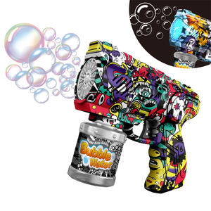 Pistola <span class=keywords><strong>de</strong></span> <span class=keywords><strong>Burbujas</strong></span> Eléctrica Portátil <span class=keywords><strong>de</strong></span> 15 Agujeros, Juguete <span class=keywords><strong>de</strong></span> <span class=keywords><strong>Burbujas</strong></span> para Niños, para Exteriores, con Diseño <span class=keywords><strong>de</strong></span> Graffiti - Product Image 5