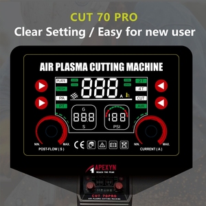 Cortadora de <span class=keywords><strong>Plasma</strong></span> por Aire APEXYN CUT-70Pro Nueva 220V con Arco Piloto CNC, Pantalla LED Grande, Corte Máximo 25mm, MOQ 1, Lista <span class=keywords><strong>para</strong></span> Enviar - Product Image 3