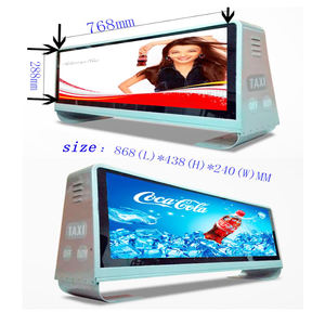 หน้าจอแสดงผล LED สำหรับ<span class=keywords><strong>รถ</strong></span>ยนต์แบบสองด้านสีสำหรับโฆษณากลางแจ้งรถแท็กซี่สามา<span class=keywords><strong>รถ</strong></span>เล่นวิดีโอ P4ได้ - Product Image 5