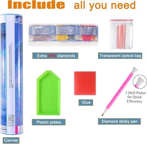 Gió Sói handpainted 5D kim cương nghệ thuật Kit kéo dài vải Khoan Kim Cương Frameless tùy chọn Anima tường trang trí nội thất thủ công Nhà đá quý - Product Image 3