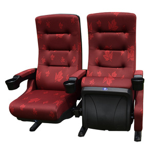 เก้าอี้โรงหนัง Mingzhong Furniture รุ่น MZ-Y01 ผ้าสีแดง พร้อมที่วางแขน สำหรับใช้ในหอประชุม - Product Image 2