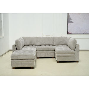 असलबवाला कपड़े 6 टुकड़े थोमास्विले डिजाइन मॉड्यूलर सोफा सेक्शनल सोफे आधुनिक मुक्त संयोजन - Product Image 4